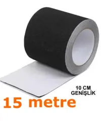 Siyah Kaydırmaz Bant - 10 cm x 15 Metre - Suya Dayanıklı Merdiven ve Zemin Bandı
