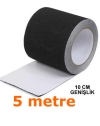 Siyah Kaydırmaz Bant - 10 cm x 5 Metre - Suya Dayanıklı Merdiven ve Zemin Bandı