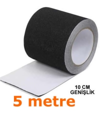 Siyah Kaydırmaz Bant - 10 cm x 5 Metre - Suya Dayanıklı Merdiven ve Zemin Bandı
